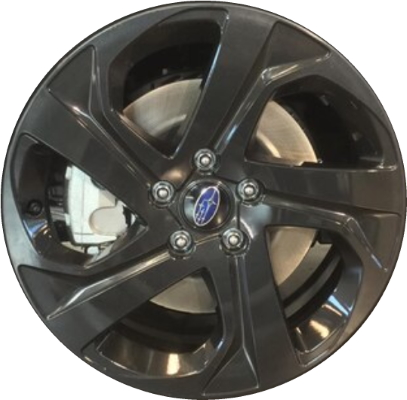 Subaru Legacy 2020-2022 powder coat dark charcoal 18x7.5 aluminum wheels or rims. Hollander part number ALY68885U31, OEM part number 28111AN03A.