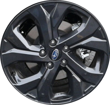Subaru Outback 2020-2022 powder coat dark charcoal 18x7 aluminum wheels or rims. Hollander part number ALY68883U35, OEM part number 28111AN07A.