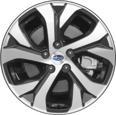 Subaru Outback 2020-2022 dark charcoal machined 18x7 aluminum wheels or rims. Hollander part number ALY68883U36, OEM part number 28111AN06A.