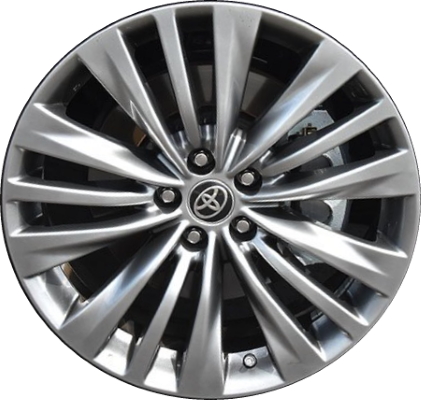 Toyota Highlander 2020-2024 powder coat grey 20x8 aluminum wheels or rims. Hollander part number ALY75266, OEM part number 4261A0E140.