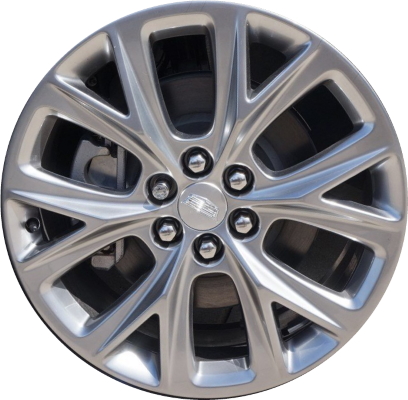 Cadillac XT5 2020-2021, XT6 2020 powder coat hyper silver 20x8 aluminum wheels or rims. Hollander part number 4835U77, OEM part number 84520426.
