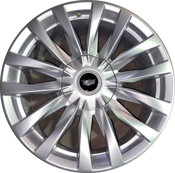 Cadillac Escalade 2021-2024 powder coat silver 22x9 aluminum wheels or rims. Hollander part number 4873b, OEM part number 84258724.