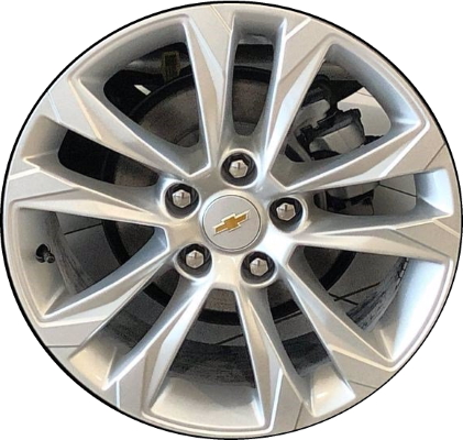 Chevrolet Trailblazer 2021-2023 powder coat silver 17x7.5 aluminum wheels or rims. Hollander part number ALY14038U20/96947, OEM part number 60004441.