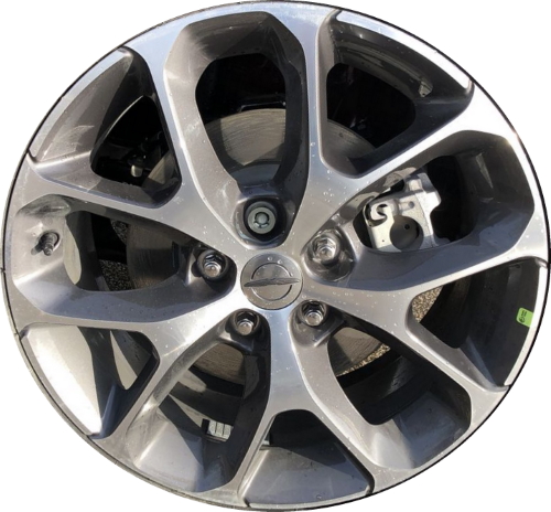Chrysler Pacifica 2021-2022 dark grey machined 20x7.5 aluminum wheels or rims. Hollander part number ALY95054U35/200259, OEM part number 6TR05WASAA.