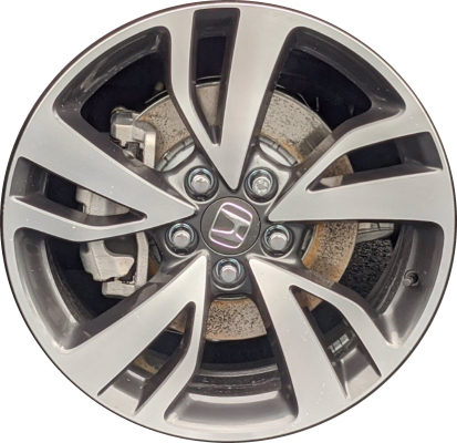 Honda Odyssey 2021-2024 dark grey machined 19x7.5 aluminum wheels or rims. Hollander part number ALY64120U30, OEM part number Not Yet Known.