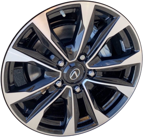 Lexus LX570 2021 black machined 21 inch aluminum wheels or rims. Hollander part number ALY95218, OEM part number Not Yet Known.
