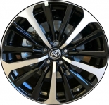 ALY75699U45 Toyota Highlander Wheel/Rim Black Machined