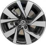 ALY70080U45 Volkswagen Atlas Wheel/Rim Black Machined #3CM601025BFZZ