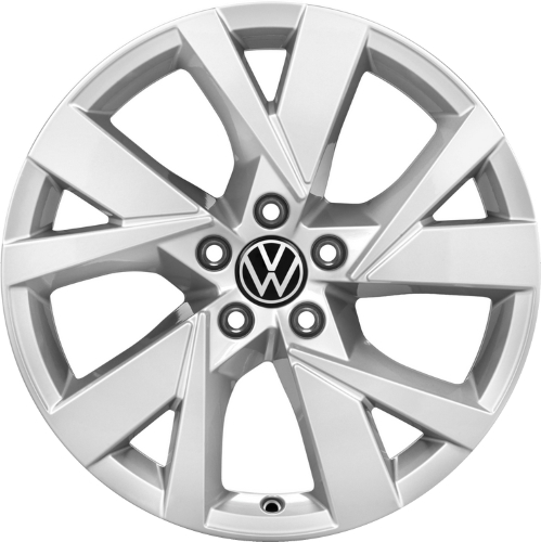 Volkswagen Atlas Cross Sport 2020-2023 powder coat silver 18x8 aluminum wheels or rims. Hollander part number ALY70080U20/96849, OEM part number 3CM6010258Z8.