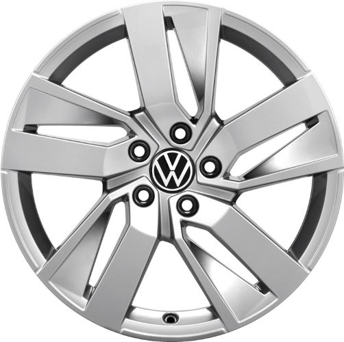 Volkswagen Atlas 2021-2023 powder coat silver 18x8 aluminum wheels or rims. Hollander part number ALY70073U20/96962, OEM part number 3QF601025N8Z8.