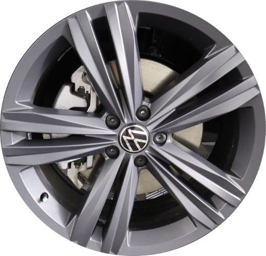 Volkswagen Atlas 2021-2022, Atlas Cross Sport 2020-2022 powder coat charcoal 20x8 aluminum wheels or rims. Hollander part number 70031U30.PB1L, OEM part number 3QF601025S2ZT.