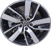 ALY70073U45 Volkswagen Atlas Wheel/Rim Black Machined #3QF601025QFZZ