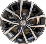 ALY70037U45 Volkswagen Tiguan Wheel/Rim Black Machined #5NN601025K