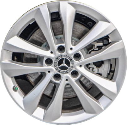 Mercedes-Benz C300 2019-2020 powder coat silver 17x7 aluminum wheels or rims. Hollander part number ALY85700, OEM part number 20540180007X46.