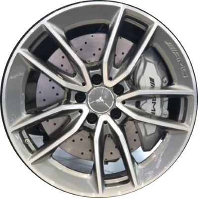 Mercedes-Benz C43 2020-2023 grey or black machined 19x7.5 aluminum wheels or rims. Hollander part number ALY85698U, OEM part number 20540107017X23, 205401907017Y51.