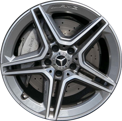 Mercedes-Benz C300 2019-2023, C43 2020-2023 grey or black machined 18x7.5 aluminum wheels or rims. Hollander part number 85695U, OEM part number 20540195007X23, 20540195007X44.