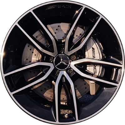Mercedes-Benz E53 2019-2023 grey or black machined 20x8 aluminum wheels or rims. Hollander part number ALY85660U/85662, OEM part number 21340149007X23, 21340149007X21.