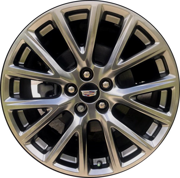 Cadillac XT4 2019-2023 powder coat smoked hyper 20x8.5 aluminum wheels or rims. Hollander part number ALY4824U79, OEM part number 23422365.