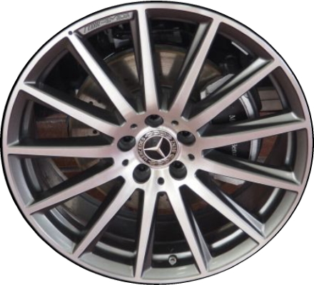 Mercedes-Benz GLA250 2021-2023, GLB250 2020-2023 grey machined 20x8 aluminum wheels or rims. Hollander part number 85823, OEM part number 24740116007X21.