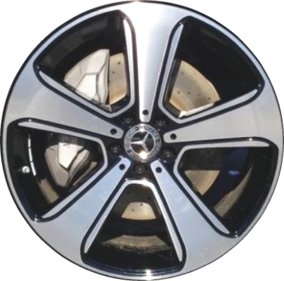 Mercedes-Benz GLC300 2019, GLC350e 2019-2021 black machined 20x8.5 aluminum wheels or rims. Hollander part number 85641, OEM part number 25340117007X23.