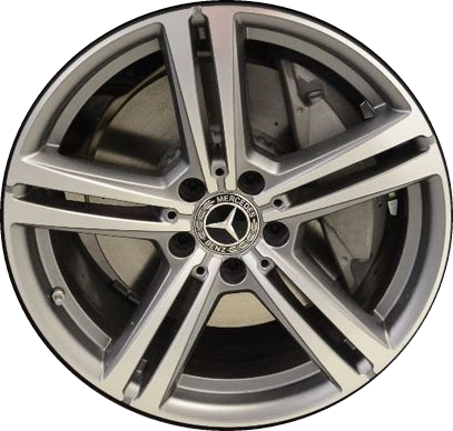 Mercedes-Benz GLC300 2020-2022 grey machined 18x8 aluminum wheels or rims. Hollander part number ALY85796, OEM part number 25340145007X69.