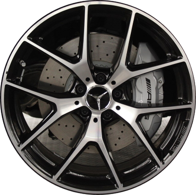 Mercedes-Benz GLC300 2020-2023, GLC43 2020-2023 grey or black machined 20x8.5 aluminum wheels or rims. Hollander part number 85728U/85729, OEM part number 25340155007X23, 25340155007X21.