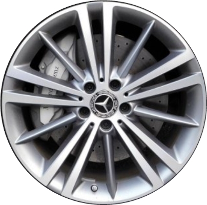 Mercedes-Benz CLS450 2019-2023 grey machined 19x8 aluminum wheels or rims. Hollander part number ALY85670, OEM part number 25740103007X69.