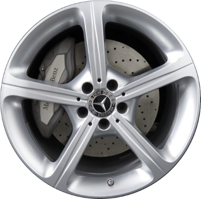 Mercedes-Benz CLS450 2019-2021 powder coat silver 19x8 aluminum wheels or rims. Hollander part number ALY85666, OEM part number 25740110007X45.