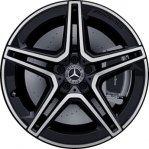 ALY85674 Mercedes-Benz CLS53 Wheel/Rim Black Machined #25740130007X23