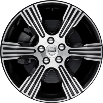 Volvo XC40 2019-2023 black machined 18x7.5 aluminum wheels or rims. Hollander part number ALY70461, OEM part number 316502640.