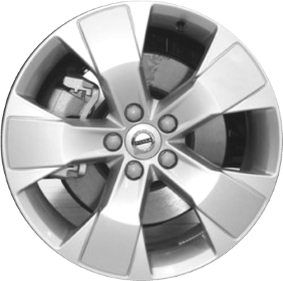 Volvo XC40 2019-2023 powder coat silver 18x7.5 aluminum wheels or rims. Hollander part number ALY70460, OEM part number 316502657.
