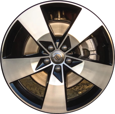 Volvo XC40 2019-2023 black machined 19x7.5 aluminum wheels or rims. Hollander part number ALY70463, OEM part number 316502673.