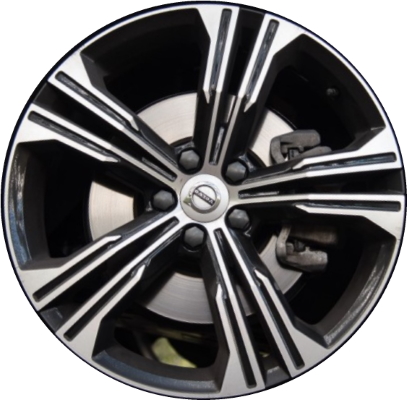 Volvo XC40 2019-2023 black machined 19x7.5 aluminum wheels or rims. Hollander part number ALY70462, OEM part number 316502681.