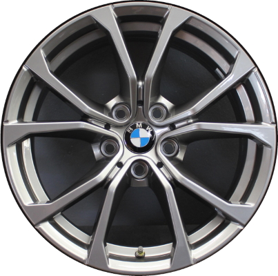 BMW 330i 2019-2020, M340i 2020 powder coat silver 17x7.5 aluminum wheels or rims. Hollander part number 86489, OEM part number 36116883518.