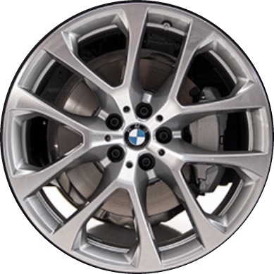 BMW X5 2019-2023, X6 2020-2023 grey machined 20x9 aluminum wheels or rims. Hollander part number 86459, OEM part number 36116883757.