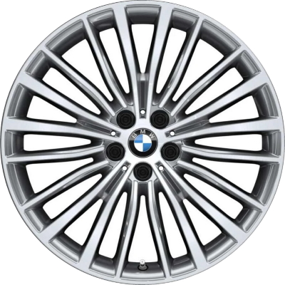 BMW 840i 2020, M850i 2019-2020 grey machined 20x8 aluminum wheels or rims. Hollander part number 86424, OEM part number 36116884204.