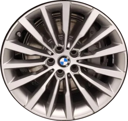 BMW 840i 2020-2021, M850i 2019-2020 grey machined 19x8 aluminum wheels or rims. Hollander part number 86416, OEM part number 36116884206.