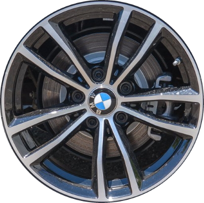 BMW 230i 2020-2021, M240i 2020 dark grey or black machined 17x7.5 aluminum wheels or rims. Hollander part number 86509U, OEM part number 36116890429, 36116879186.