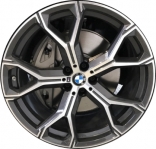 ALY86468 BMW X5, X6 Wheel/Rim Charcoal Machined #36118071999