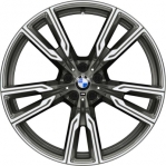 ALY86470 BMW X5, X6 Wheel/Rim Charcoal Machined #36118072002