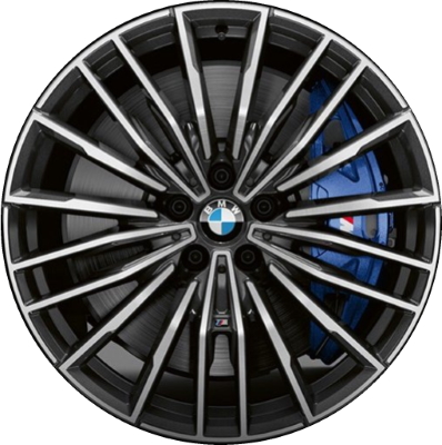 BMW 840i 2020-2022, M850i 2019-2022 charcoal machined 20x8 aluminum wheels or rims. Hollander part number 86425, OEM part number 36118072025.