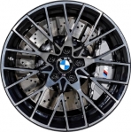 ALY86445/86446 BMW M2 Wheel/Rim Black Machined #36118073847