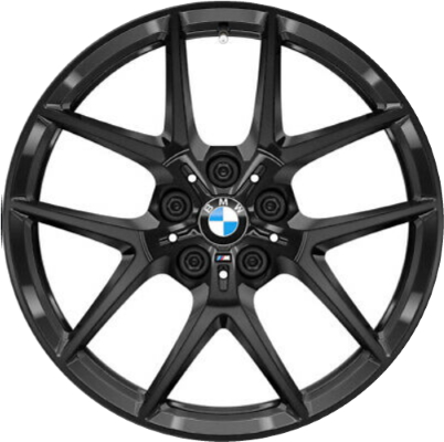 BMW 228i 2020-2021, M235i 2020-2023 powder coat grey or black 18x8 aluminum wheels or rims. Hollander part number 86585U/86586, OEM part number 36118092353, 36118092354.