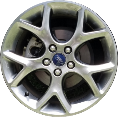 Ford Focus 2012-2014 powder coat hyper silver 17x7 aluminum wheels or rims. Hollander part number ALY3948U79/3883, OEM part number DM5Z1007A.