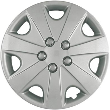414s 15 Inch Aftermarket Silver Hubcaps/Wheel Covers Set