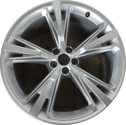 Audi Q8 2019-2023 powder coat silver 21x10 aluminum wheels or rims. Hollander part number ALY59063, OEM part number 4M8601025H.
