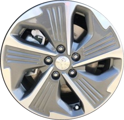 Hyundai Sonata 2018-2019 dark grey machined 17x7 aluminum wheels or rims. Hollander part number ALY70942, OEM part number 52910E6610.