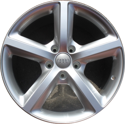 Audi Q7 2009-2015 powder coat silver 20x9 aluminum wheels or rims. Hollander part number ALY58834U20, OEM part number 4L0601025H.