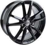 ALY70055 Volkswagen Golf, GTI Wheel/Rim Black Painted #5G0601025ECAX1