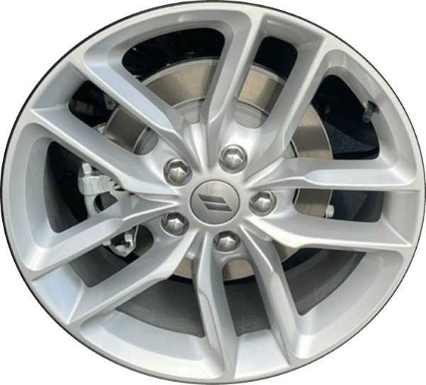Dodge Durango 2021-2024 powder coat silver 20x8 aluminum wheels or rims. Hollander part number ALY2730/95119, OEM part number 7AR61LS1AA.